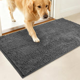 100pointone dog door mat absorbent close-up captures moisture and dirt to keep entryways dry