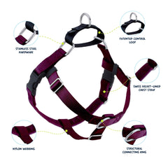 2 Hounds Design Freedom No Pull Harness back strap with O-ring for versatile control