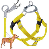 2 Hounds Design Freedom no-pull harness yellow front view for comfortable, controlled walks