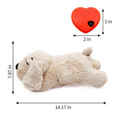 3T GROUP Heartbeat Puppy plush-pillow highlights soft plush for safe snuggles.