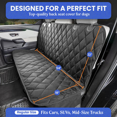 4Knines back seat cover 7-layer shield highlights durable, comfortable pet protection