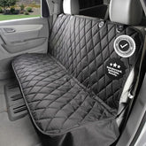 4Knines back seat cover waterproof fabric demonstrates protection against spills and muddy paws