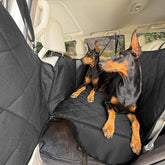 4Knines hard bottom back seat extender main view with sturdy support for dogs on road trips.