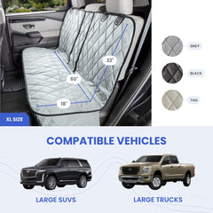 4Knines seat cover mounting clips and anchors demonstrate secure fit for pets.