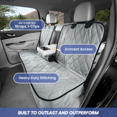 4Knines seat cover non-slip backing keeps the cover in place during energetic trips
