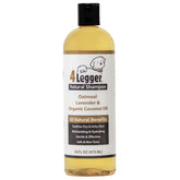 4Legger oatmeal dog shampoo bottle shows natural ingredients and purity
