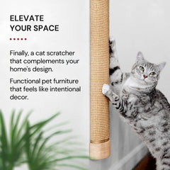 7 Ruby Road vertical mount scratch post enables kitten-friendly height adjustments