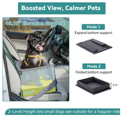 A4Pet two-level height dog seat elevates small dogs for better window view