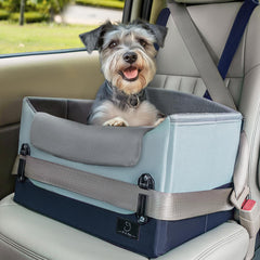 A4Pet upgraded dog car seat front view showing safety features for small dogs