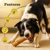 AASPIRE PETS coffee wood dog chew stick close-up texture for natural chewing.
