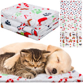 Abbylike Christmas dogs blanket pack closeup shows cozy flannel warmth for pets