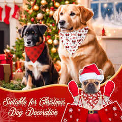 Abbylike Christmas dog bandana tree pattern for holiday looks