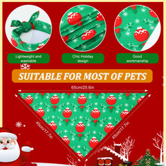 Abbylike Christmas tree snowflake design bandana on pup during photos