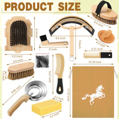 Abbylike oval massage brush for gentle grooming and soothing horse massage