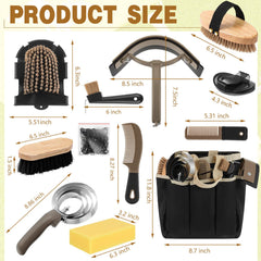 Abbylike oval massage brush delivers gentle grooming and horse relaxation.