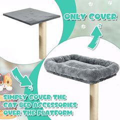 Abbylike PP cotton-filled cat bed cushions offer plush, cozy nap space.