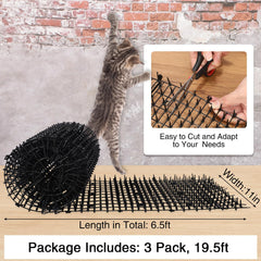 Abbylike three-pack cat deterrent mats provide ample coverage for furniture, countertops, and gardens.