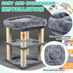 Abbylike velboa cat bed cover is soft and machine washable for easy care.