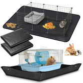 Abbylike waterproof playpen mat 59x39 setup showing roomy space for multiple small pets