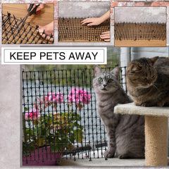 Abbylike weather-resistant cat deterrent mats endure rain, sun, and snow for year-round use.