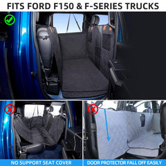 ABE back seat dog bed coverage creates a roomy resting area for multiple or elderly dogs