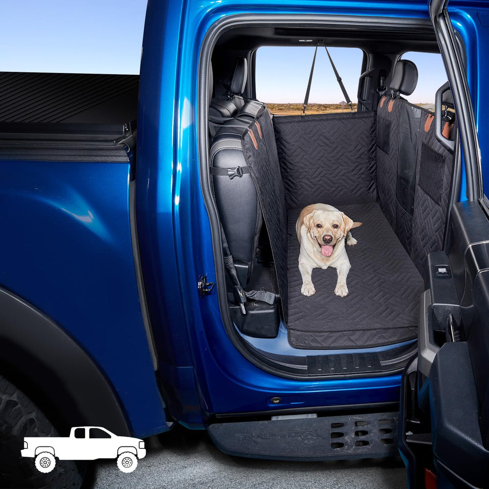 ABE truck floor cover dog hammock keeps dogs secure and protects interior surfaces