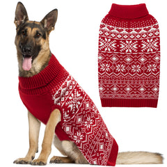 ABFEKIEA dog sweater with snowflake pattern for festive winter looks and warmth.