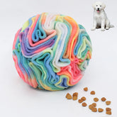 Ablechien Snuffle Ball for dogs demonstrating interactive puzzle play for enrichment