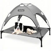 AbleHope elevated pet cot frame demonstrates sturdy indoor/outdoor support up to 130 lbs