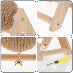 ABOOFAN natural sisal scratcher toy designed for safe, durable scratching.