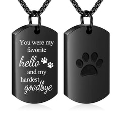 Abooxiu collar-urna con huella, memorial portátil para mascota