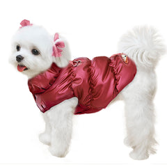 ABRRLO winter warm dog jacket close-up fleece highlights cozy warmth during chilly outings.