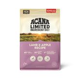 ACANA Singles Lamb & Apple bag showcases grain-free, high-protein nutrition for dogs.
