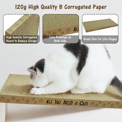 AccEncyc Cardboard Scratcher Pads pack of six for multi-cat homes and easy replacements