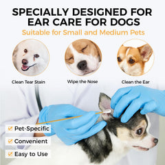 Accesfire 6 inch dog ear swabs reach deep canals with controlled handling.