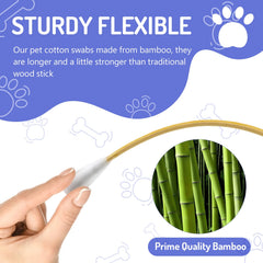 Accesfire large dog ear swabs cleaning ear scene – easy access to inner canal.