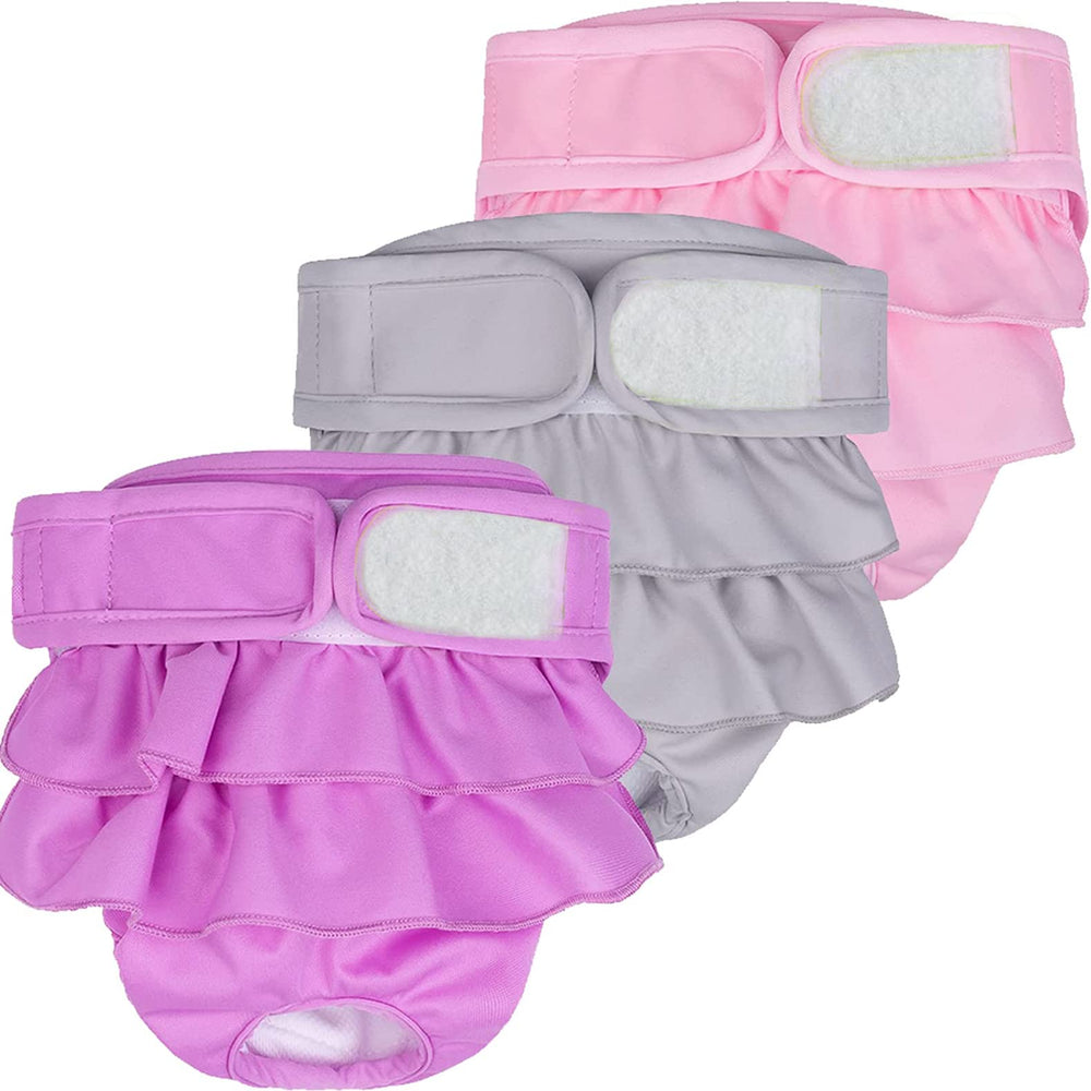ACDOK washable female dog diapers with absorbent pad for leak protection