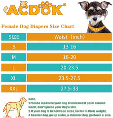 ACDOK adjustable closure diaper demonstrating secure fit for active dogs