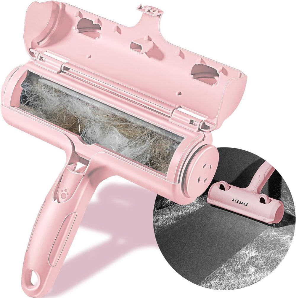 ACE2ACE pet hair removal tool pink handle for easy hair pickup