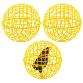 AceOrbit 3-pack yellow ball cages ready for outdoor setup and secure animal play