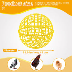 AceOrbit round cage designed for large roosters and hens outdoors