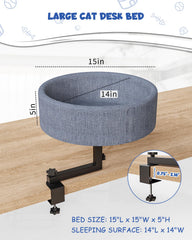Acools Cat Desk Bed secure mounting demonstrates stable attachment up to 55 lbs