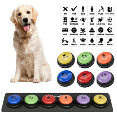 Acools dog-buttons six-button-set in bright colors for simple pet communication