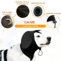 Actaoidesn adjustable-dog-ear-muffs-straps ensure secure, comfortable fit for walks