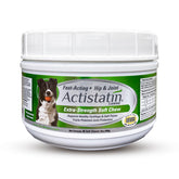 Actistatin Canine Large Dog Soft Chews bottle showing joint support formula.