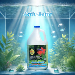 Activ Betta Bio-Activ Live Betta Water no chlorine formula close-up.