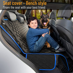 Active Pets Blue Standard Dog Car Hammock easy-clean fabric ready for vacuuming