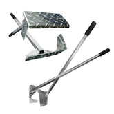 ActiveDogs pooper scooper large-dog diamond-tread aluminum cleans hard surfaces with controlled pickup