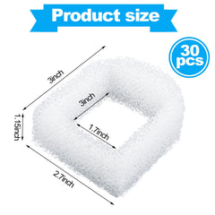 Adasea foam filter replacement pack preserves fountain flow and reduces clogs.