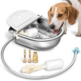 Ademon automatic water bowl stainless bowl showcases rust-resistant surface for everyday pet use